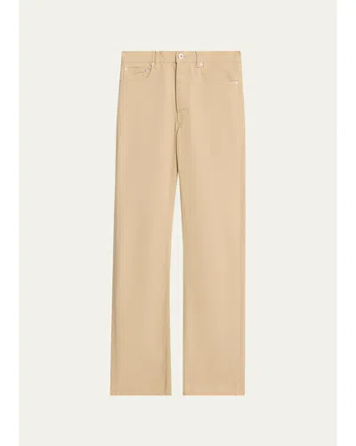 Jw Anderson Mid-rise Straight-leg Jeans In Beige