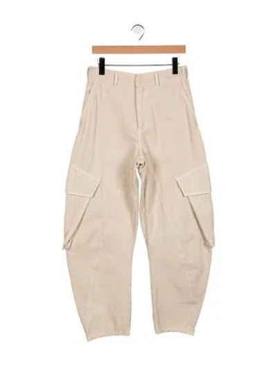 Pre-owned Jw Anderson Mid-rise Wide Leg Jeans In Neutral