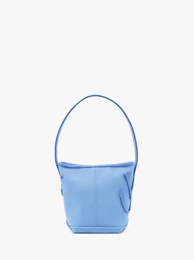 Jw Anderson Mini Anchor Hobo - Cotton Canvas Handle Bag In Blue