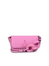 Jw Anderson Mini Anchor Logo Chain Baguette Shoulder Bag In Pink