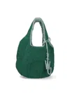 Jw Anderson Mini Beaded Shopper Tote In Green