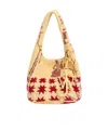 Jw Anderson Mini Beaded Shopper In Brown