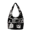 Jw Anderson Mini Beaded Shopper In Black