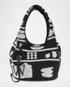 Jw Anderson Mini Beaded Shopper Top-handle Bag
