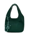 Jw Anderson Mini Beaded Shopper Tote In Green