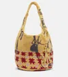 Jw Anderson Mini Beaded Shoulder Bag In Yellow