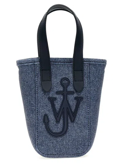 Jw Anderson Mini Belt Denim Tote Bag In Blue