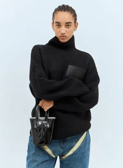 Jw Anderson Mini Belt Tote Bag In Black