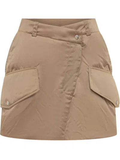 Jw Anderson J.w. Anderson Mini Cargo Skirt With Padded Design In Beige
