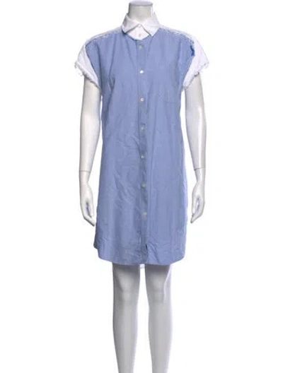 Pre-owned Jw Anderson Mini Dress In Blue/white