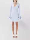 Jw Anderson J. W. Anderson Ruffle Sleeves Mini Dress In Blue