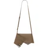 Jw Anderson Mini Scarf Leather Shoulder Bag In 927 Cobblestone