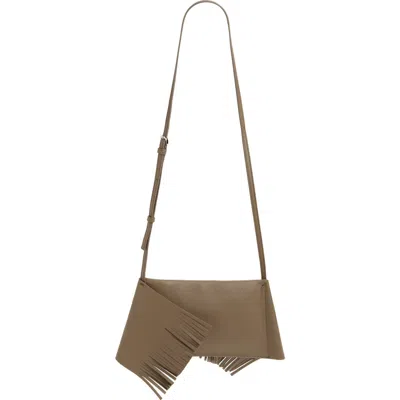 Jw Anderson Mini Scarf Leather Shoulder Bag In 927 Cobblestone
