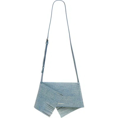 Jw Anderson Mini Scarf Leather Shoulder Bag In Blue
