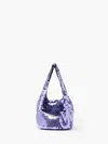 Jw Anderson Purple Mini Sequin Shopper Bag