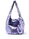 Jw Anderson Mini Sequinned Tote Bag In Purple