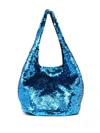 Jw Anderson W Anderson Womens Sequin-embellished Mini Plastic-blend Bag Aqua In Blue