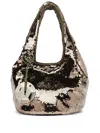 Jw Anderson Sequin Embellished Shoulder Bags With Two Handles In Silver