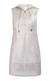 Jw Anderson Zipped Hoodie Mini Dress In Grey