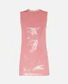 Jw Anderson Women Embellished Cotton Mini Dress In Pink