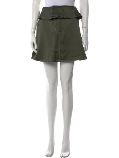 Pre-owned Jw Anderson Mini Skirt In Green