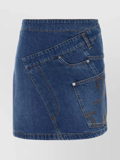 Jw Anderson Mini Skirt With Asymmetric Design And Pockets