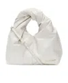 Jw Anderson Mini Twister Leather Crossbody Bag In White