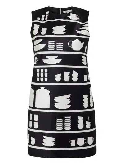 Jw Anderson Pottery-print Dress In Black