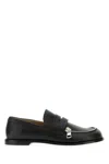 Jw Anderson Leather Loafers With Round Toe And Zipper Detail In Multi
