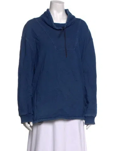 Pre-owned Jw Anderson Mock Neck Long Sleeve Sweatshirt In Blue