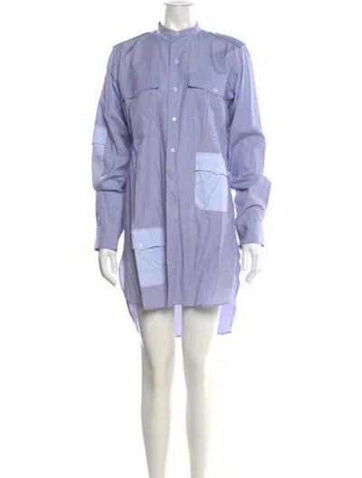 Pre-owned Jw Anderson Mock Neck Mini Dress In Purple