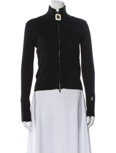 Pre-owned Jw Anderson Mock Neck Sweater In Black