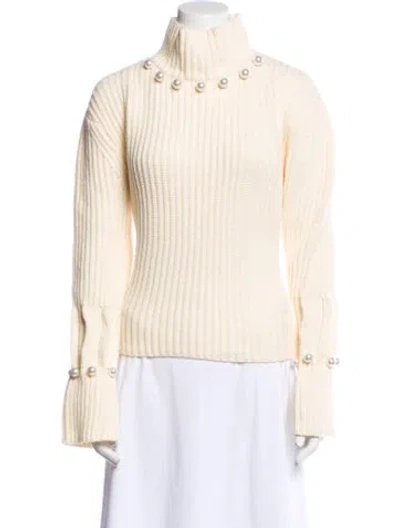 Pre-owned Jw Anderson Mock Neck Sweater In Neutral