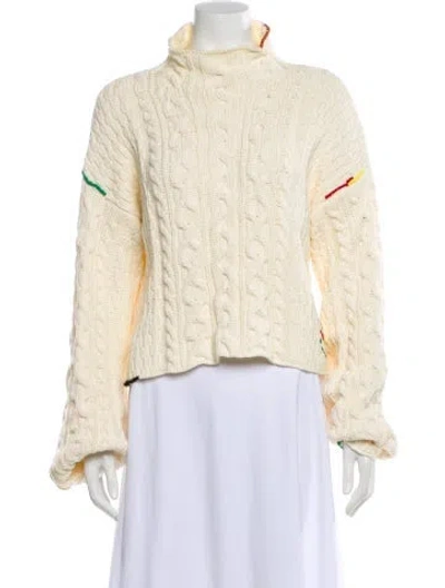 Pre-owned Jw Anderson Mock Neck Sweater In Neutral