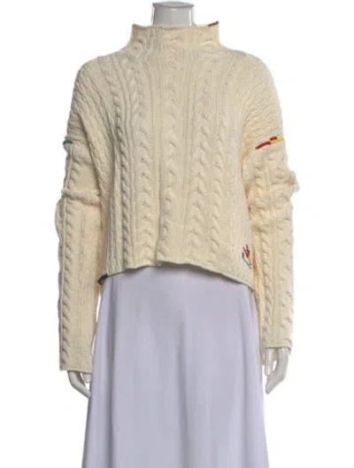 Pre-owned Jw Anderson Mock Neck Sweater In Neutral