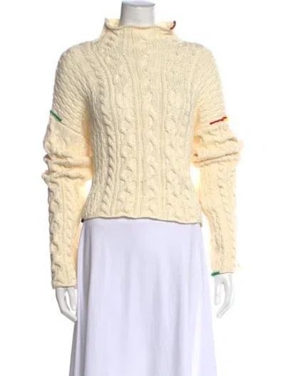 Pre-owned Jw Anderson Mock Neck Sweater In Neutral