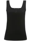 Jw Anderson Anchor-embroidered Square-neck Tank Top In Black