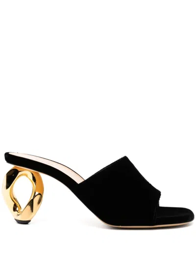 Jw Anderson Mule Chain Sandals In Schwarz