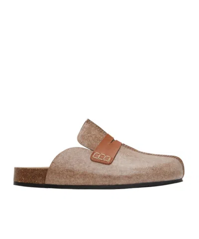 Jw Anderson Muller Shoes With Hollowed-out Details On Upper In Nude