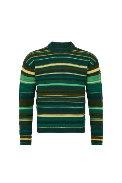 JW ANDERSON JW ANDERSON MULTI STRIPE JUMPER GREEN/MULTI