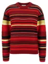 Jw Anderson Multi Stripe Sweater In Red