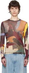Jw Anderson Round Neck Long Sleeve T-shirt In 595