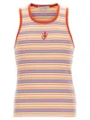 Jw Anderson J. W. Anderson Multicolored Striped Sleeveless Tank Top In Multicolor