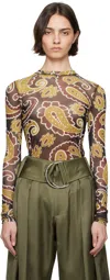 Jw Anderson J. W.anderson Long Sleeve Underpinning By J. W.anderson In 293 Red Brown
