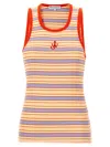 Jw Anderson Multicolor Contrast Trim Striped Tank Top In Multicolor