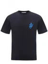 Jw Anderson Navy Blue Anchor T-shirt In Navy Blue