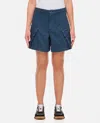Jw Anderson Cargo Twill Shorts In Navy Blue