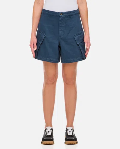 JW ANDERSON NAVY BLUE CARGO TWILL SHORTS