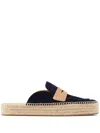 Jw Anderson Navy Blue Slip On Espadrilles