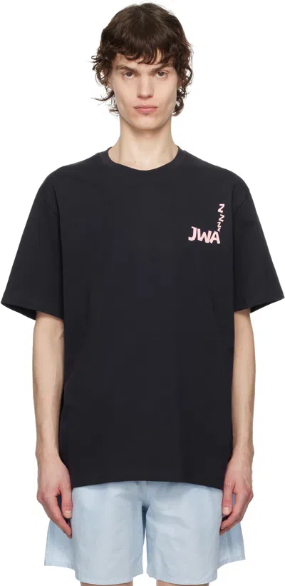 Jw Anderson Navy 'jwa' Back Print T-shirt In 898